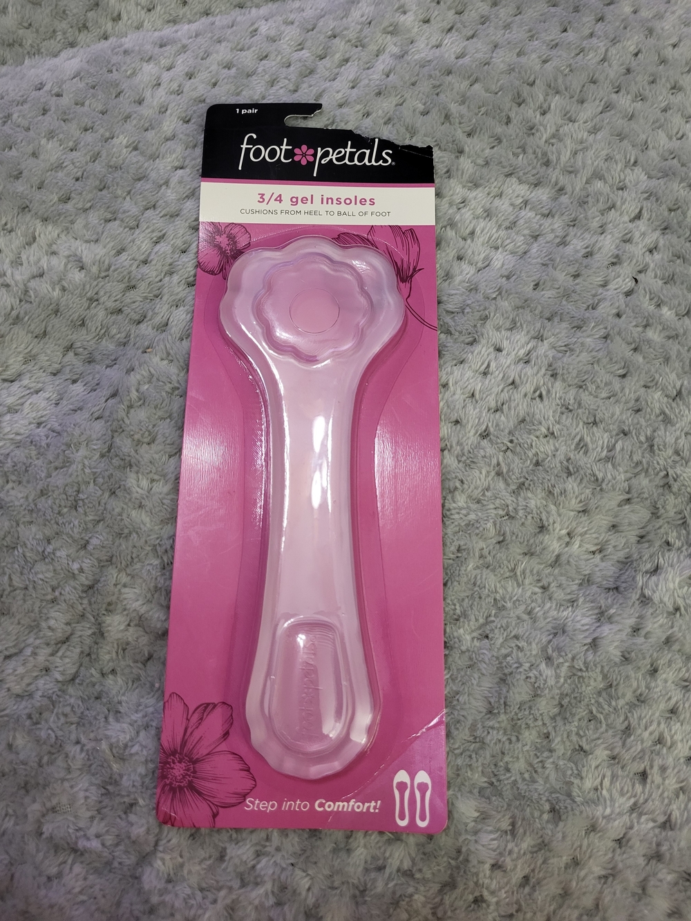 foot petals Pink 3/4 Gel‎ Insoles - Cushioned Foot Support